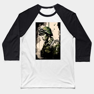 Vietnam Soldier Ink Painting Baseball T-Shirt